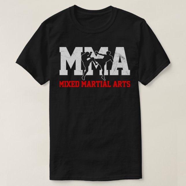 Camisa T Clássica de Combatente do Kickboxin MMA (Frente do Design)