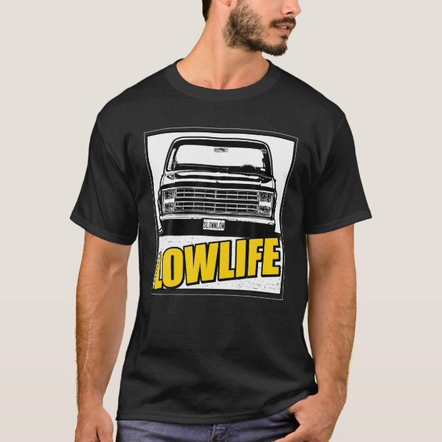 Camisa T Clássica de Lowlife do Caminhão Baixado (Frente)