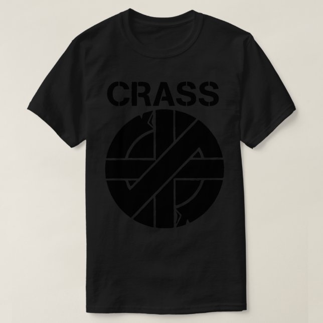 Camisa T Clássica Do Logotipo Crass (Frente do Design)