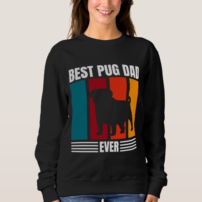 Camisa T Clássica Do Melhor Pai Pug 536 (Frente)