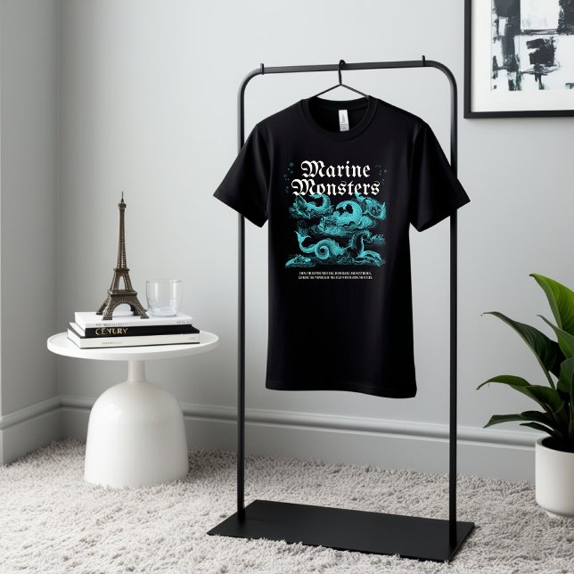 Camisa T Clássica Retrorística de Monstros Ilustra (Criador carregado)