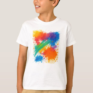 Camisa T Colorida Crianças Artísticas