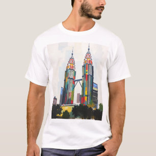 Camisa T Com As Torres Petronas Na Malásia