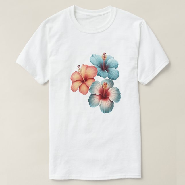 CAMISA T COM DESENHO DE FLORES (Frente do Design)