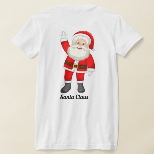 Camisa T com Designs Whimsical Santa Claus (Postura das costas)