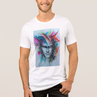Camisa-T com face aquosa