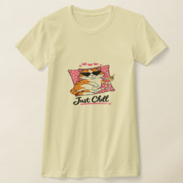 Camisa T com Gato Relaxante - Apenas Engole Gato