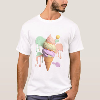 Camisa T Cone Sorvete Doce Pastel