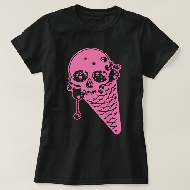 Camisa T Cone, Sorvete Rosa (Frente do Design)