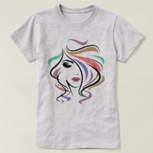 Camisa T-Cor do Cabelo