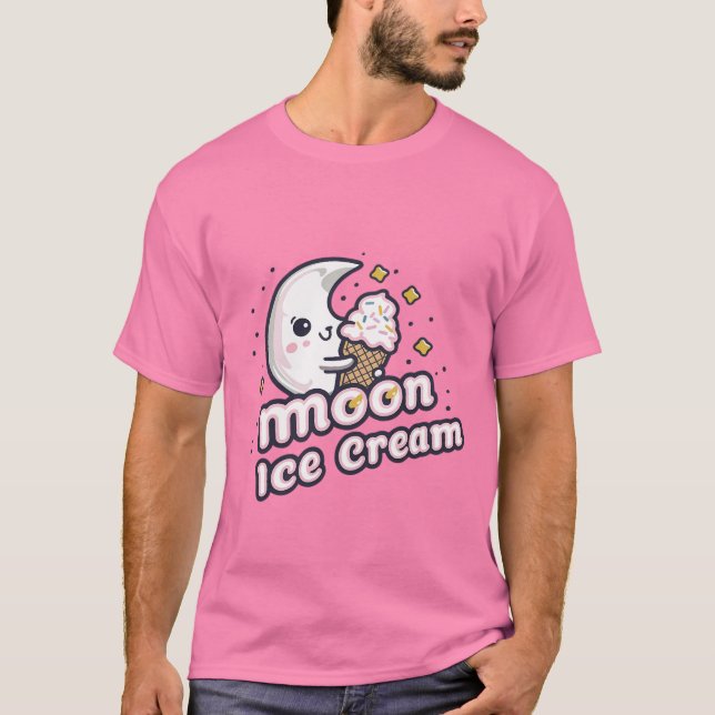 Camisa T da Delícia do Sorvete da Lua (Frente)