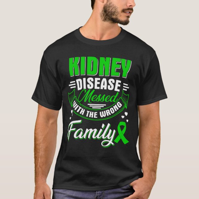 Camisa T da Doença Renal Crônica - CKD Consciência (Frente)