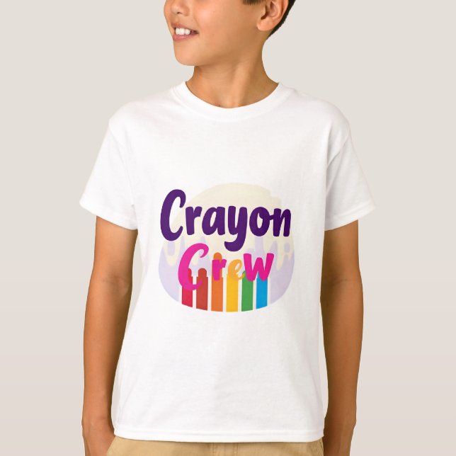 Camisa T da Equipe de Jardim Infantil Crayon (Frente)