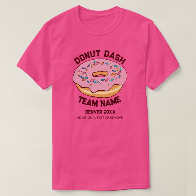 Camisa T da Equipe de Traços de Rosquinha Personal (Frente do Design)