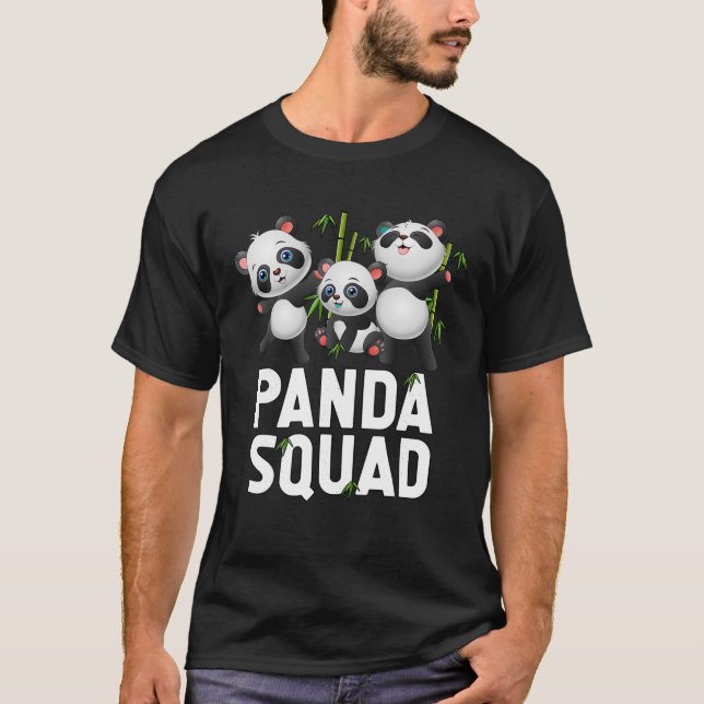 Camisa T da Família Panda de Panda Bonita (Frente)