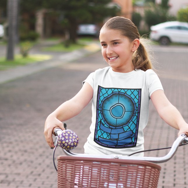 Camisa T Da Janela De Vidro Da Igreja (Criador carregado)