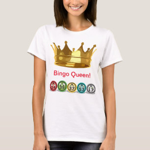 Camisa T da Rainha do Bingo Editável