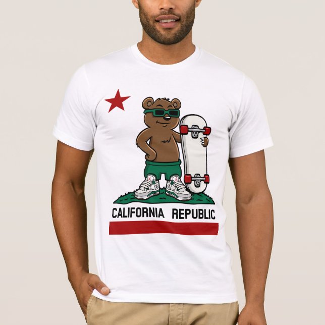 Camisa T da República da Califórnia - Bolsa de Ban (Frente)