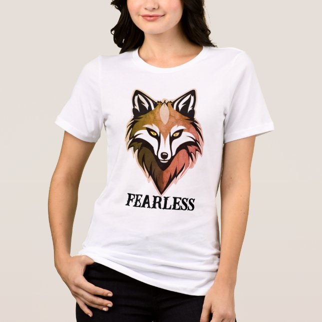 Camisa-T das mulheres do lobo sem rosto - Freefit  (Frente)