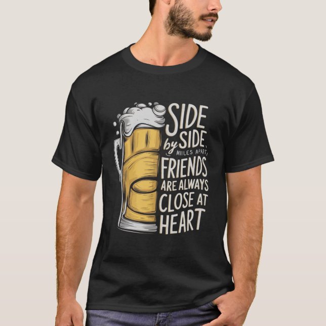 Camisa T de Amizade Lado a Lado (Frente)