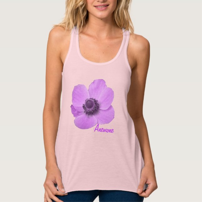 Camisa T de Anemone Rosa Cintilante Personalizável (Frente)