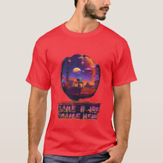 Camisa T de Aventura Sunset Pixelada