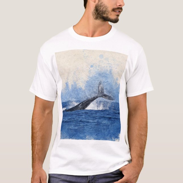 Camisa T de baleia (Frente)