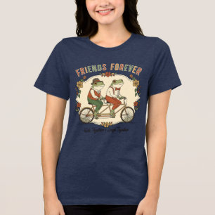 Camisa T De Bicicleta De Amigos Para Sempre - Vint