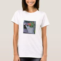 Camisa T De Capa Longa De Água/Flores