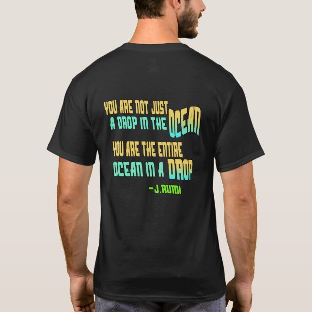 Camisa T de citação de Rumi Inspiracional (Verso)
