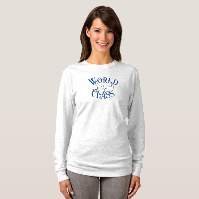 Camisa T de classe mundial (Frente Completa)