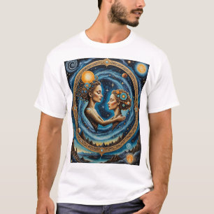 Camisa T de Conexão de Alma Cósmica Eética