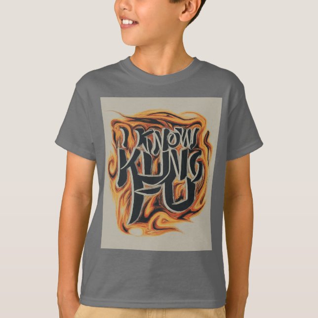 Camisa T De Crianças De Trendy - Suave E Confortáv (Frente)