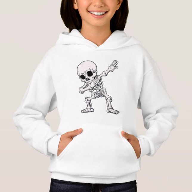 Camisa-T de Dabbing do esqueleto de Halloween (Frente)