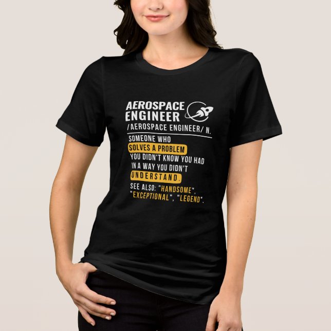 Camisa T de definição de Engenheiro aeroespacial (Frente)
