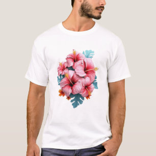 CAMISA T DE DESIGN DE FLORES