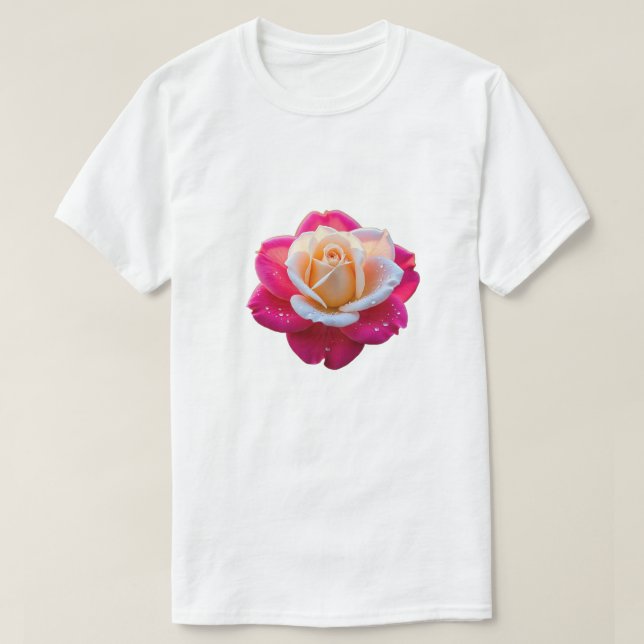 CAMISA T DE DESIGN DE FLORES (Frente do Design)