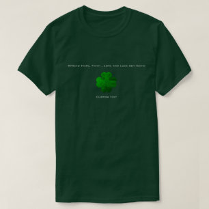 Camisa T de Dia de São Patrício de trevo irland