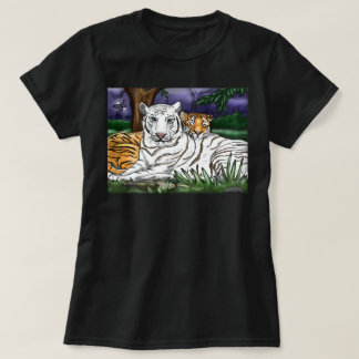 Camisa T de dois tigres afetados
