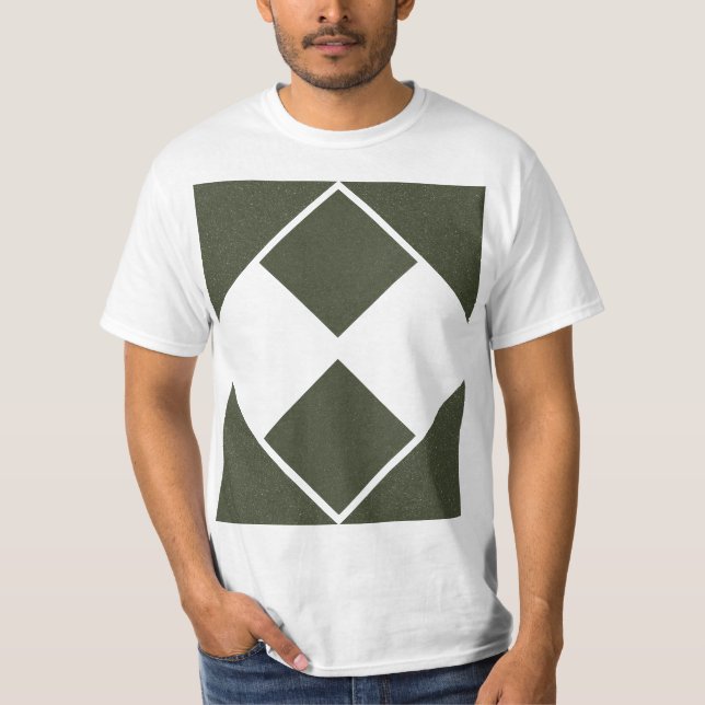 Camisa T de Dualidade Diamante Distorcida - Verde  (Frente)