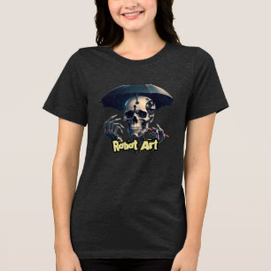 Camisa-T de dupla-blenda, Canvas, goma-laca