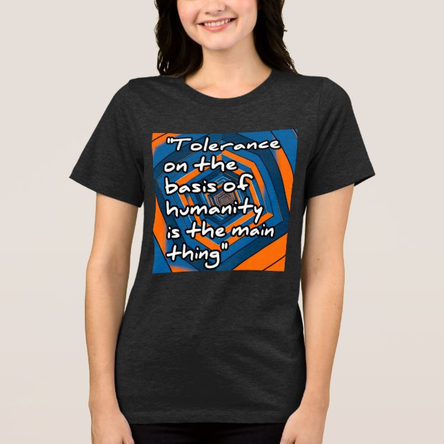 Camisa-T de dupla-blenda, Canvas, goma-laca (Frente)