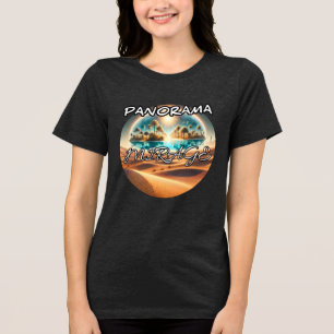Camisa-T de dupla-blenda, Canvas, goma-laca