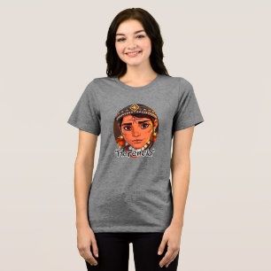 Camisa-T de dupla-blenda, Canvas, goma-laca