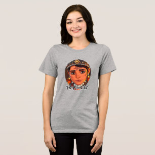 Camisa-T de dupla-blenda, Canvas, goma-laca
