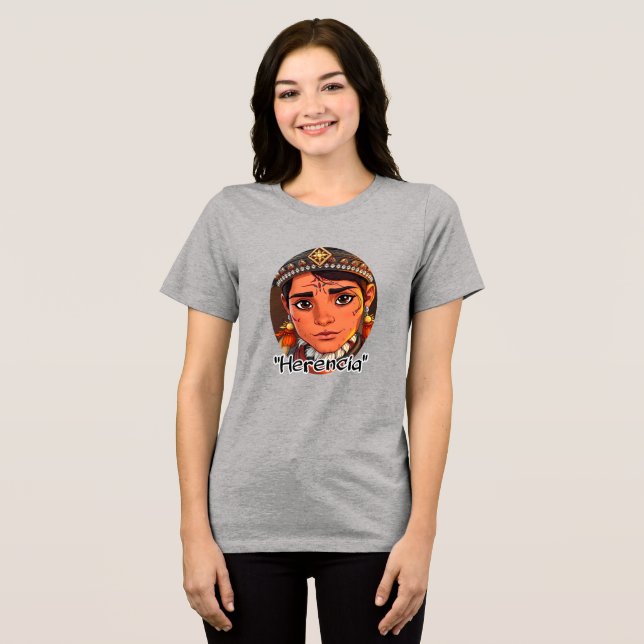Camisa-T de dupla-blenda, Canvas, goma-laca (Frente Completa)