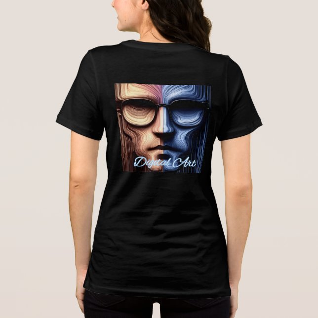 Camisa-T de dupla-blenda, Canvas, goma-laca (Verso)