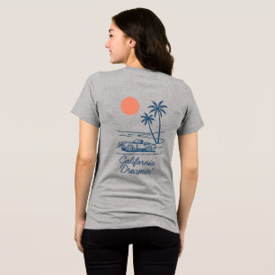 Camisa-T de dupla-blenda feminina