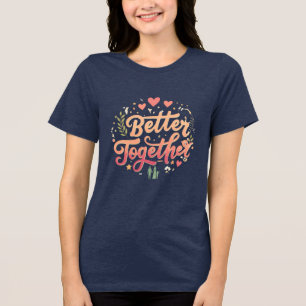Camisa-T de dupla-blenda feminina