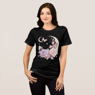 Camisa-T de dupla-blenda feminina